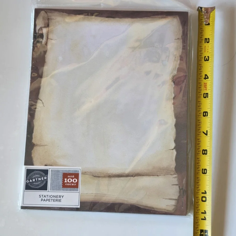 NEW‎ Gartner Studios Burgandy Scroll Stationery Paper 100 ct Item 70463 Sealed